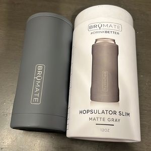 Brumate hopsulator slim matte grey 12oz
